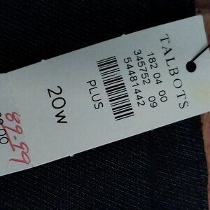 NWT Talbots 20W Womens Newport Pants Black